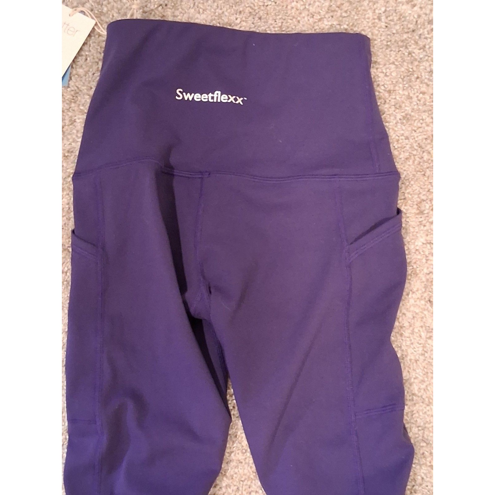 Sweetflexx Women's High Rise Purple Resistance Leggings Pockets Nwt Size 2 — image 2 of 8